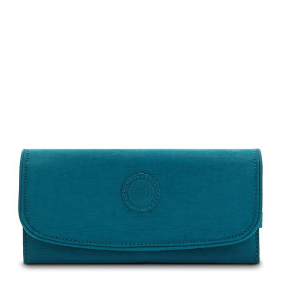 Kipling Money Land Snap Portefeuille Turquoise | BE 1789EB